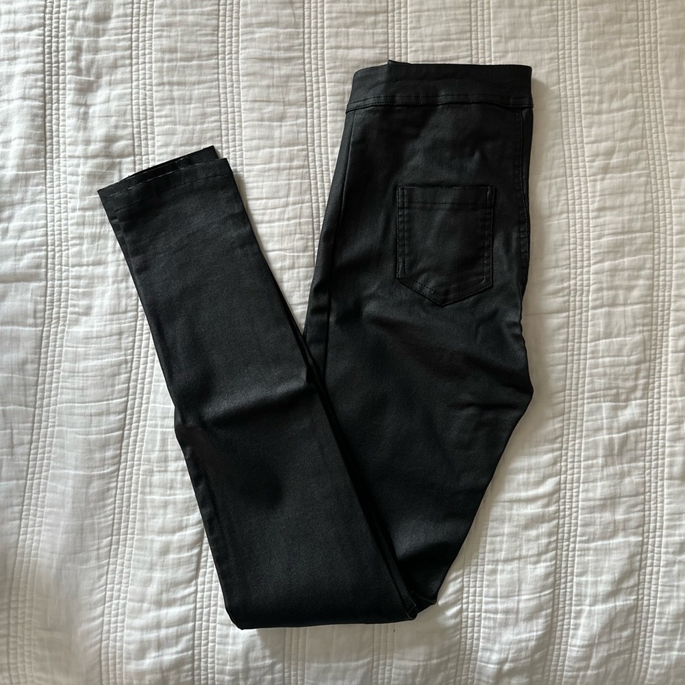 black leather pants
